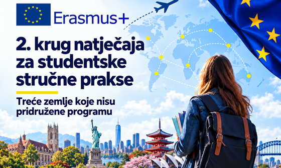 2. krug Erasmus+ natječaja za studentske stručne prakse u trećim zemljama koje nisu pridružene programu