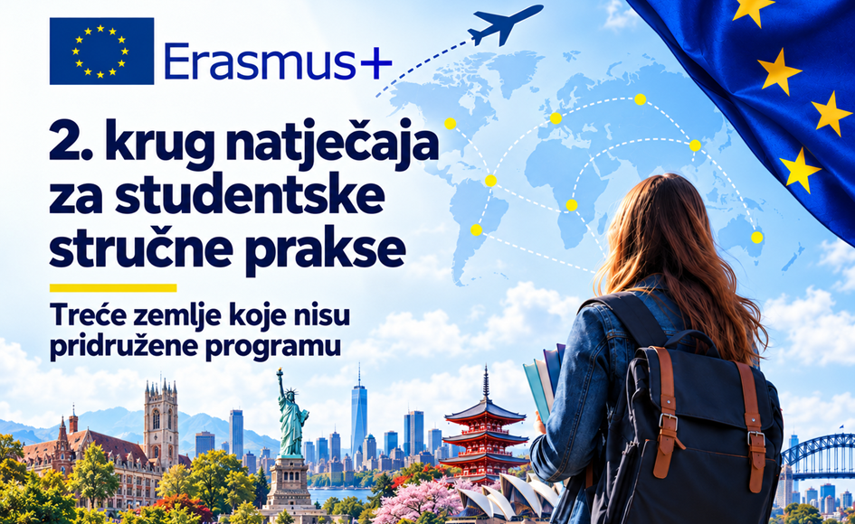 2. krug Erasmus+ natječaja za studentske stručne prakse u trećim zemljama koje nisu pridružene programu