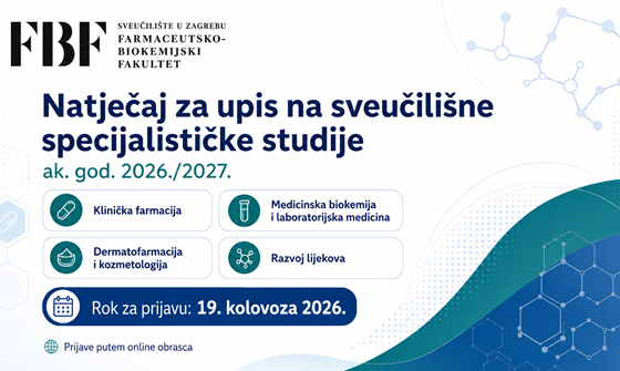 Natječaj za upis na sveučilišne specijalističke studije u ak. god. 2026./2027.